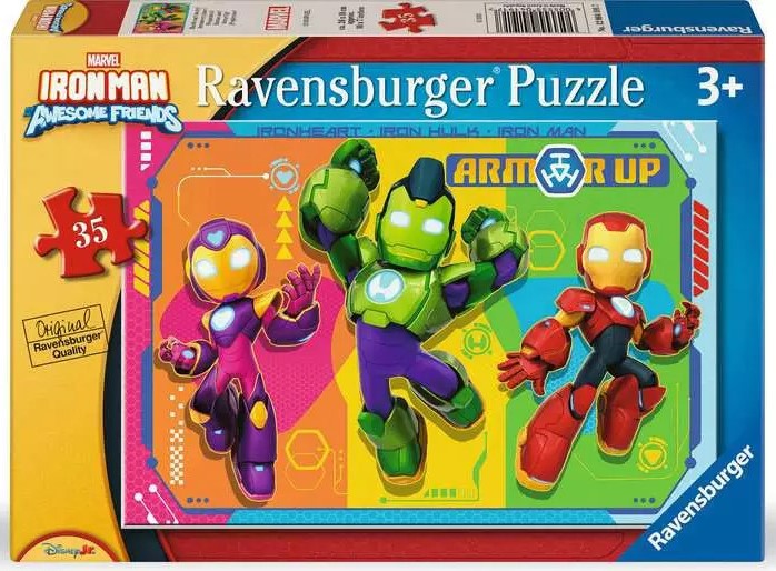 Puzzle pentru copii Ravensburger din 35 piese - Iron Man și prietenii săi incredibili