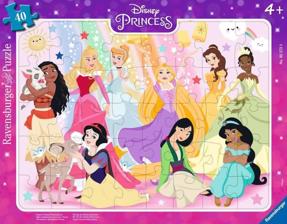 Puzzle pentru copii Ravensburger  din 40 piese - Prințese Disney