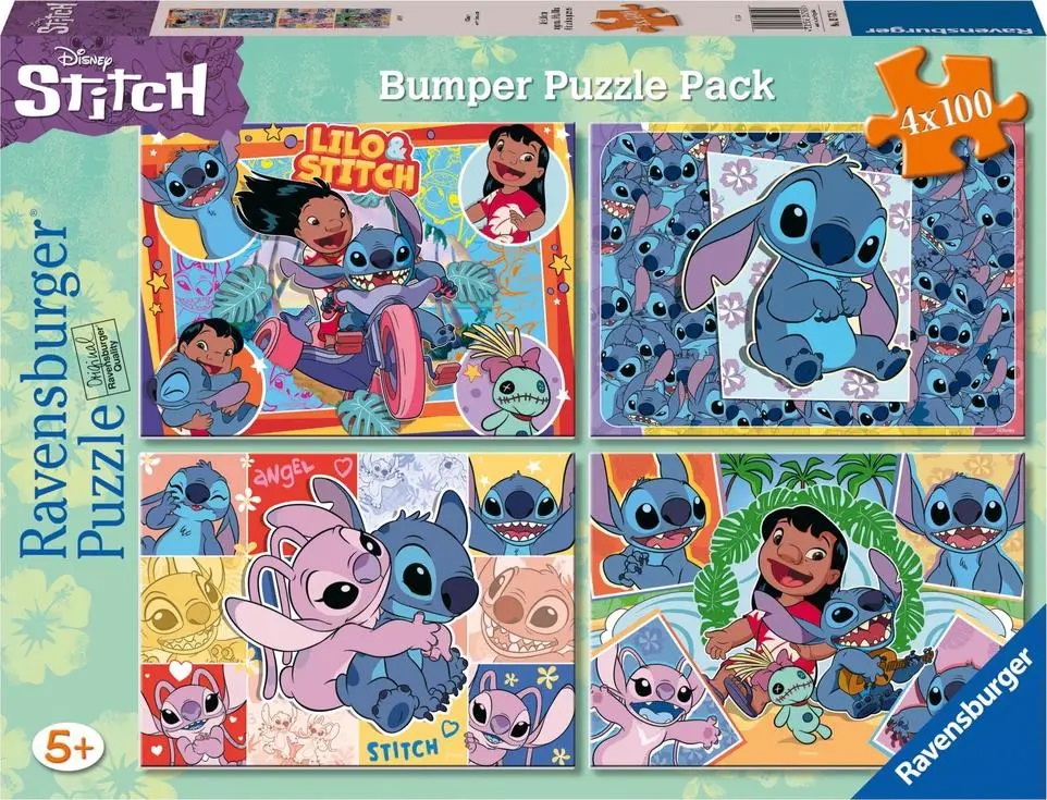 Puzzle Ravensburger - 4 x 100 piese - Stitch
