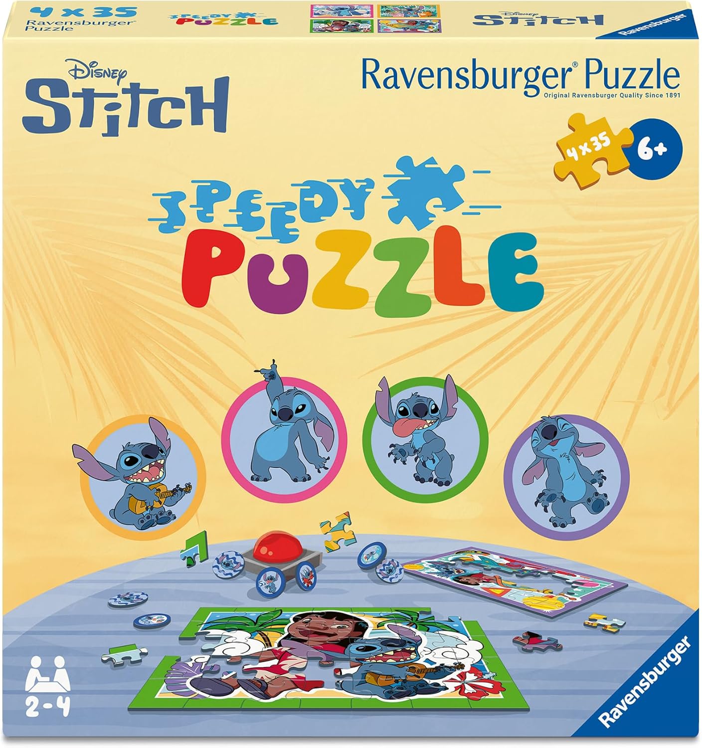 Puzzle pentru copii Ravensburger din 4 х 35 piese - Stitch