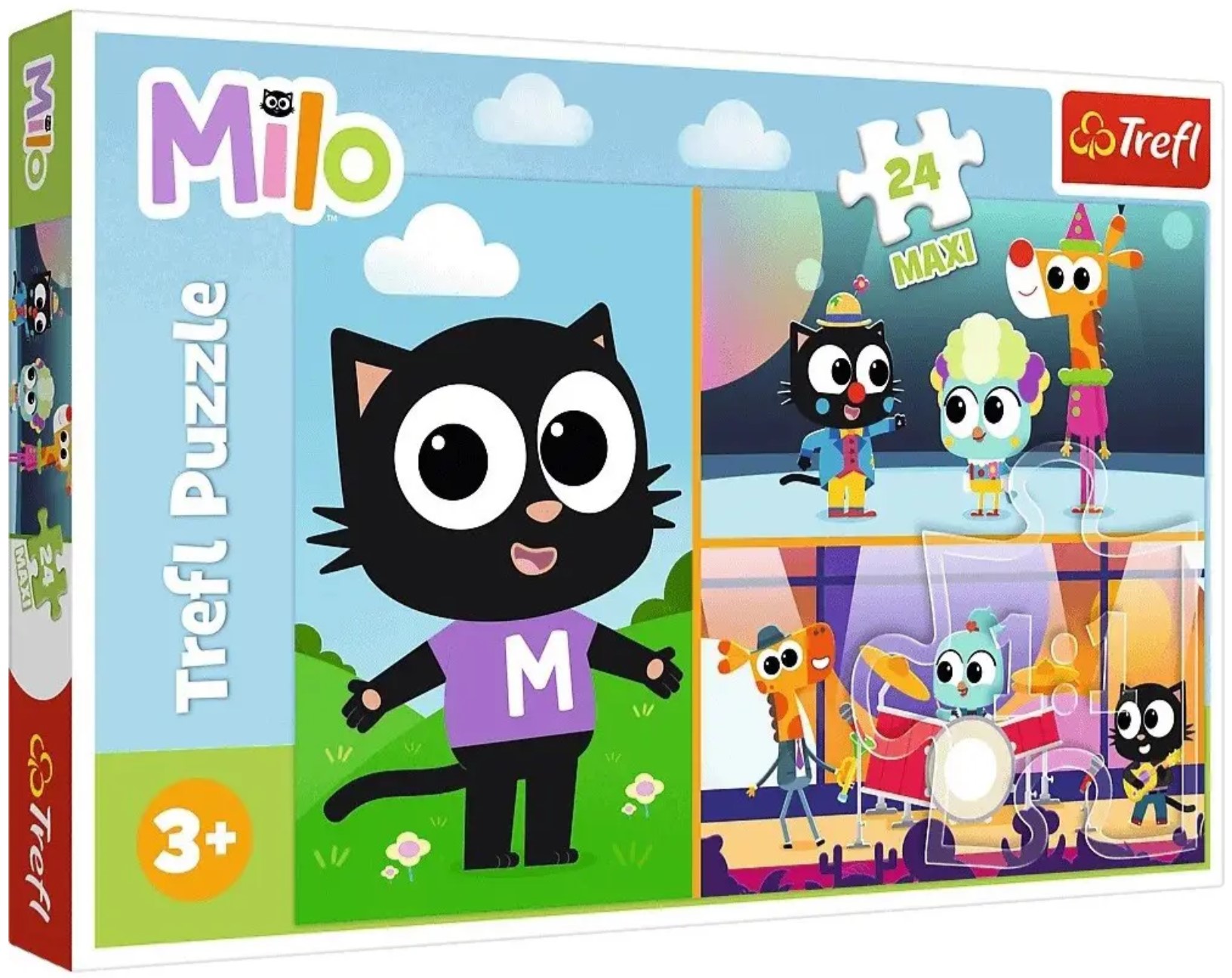 Puzzle Trefl din  24 maxi piese - Aventurile lui Milo Pisica
