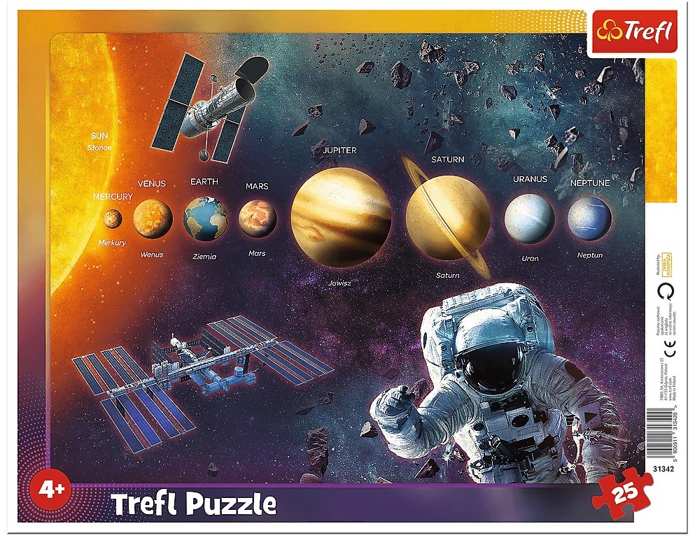 Puzzle pentru copii Trefl din 25 de piese - Sistemul solar