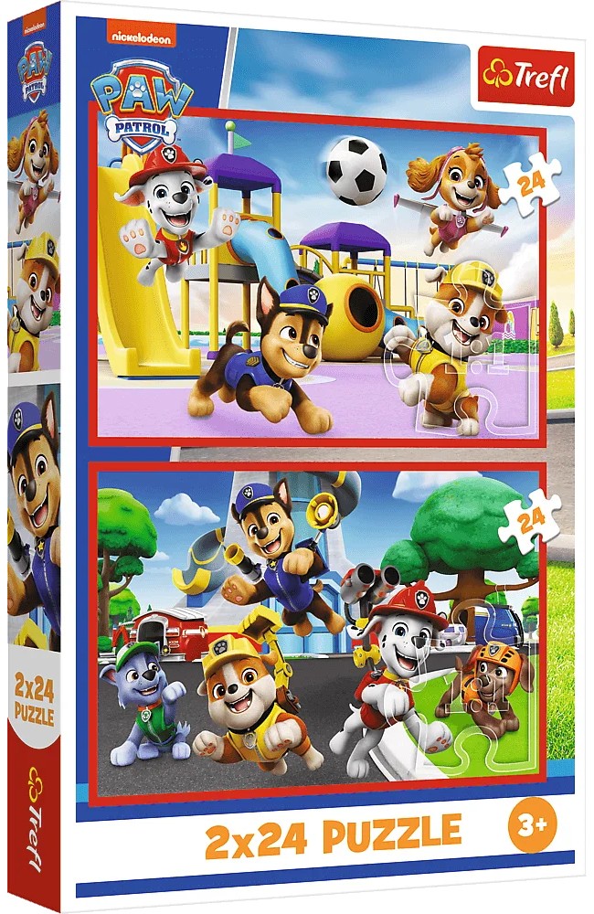 Puzzle pentru copii Trefl din 2 x 24 piese - Zi distractivă cu Paw Patrol