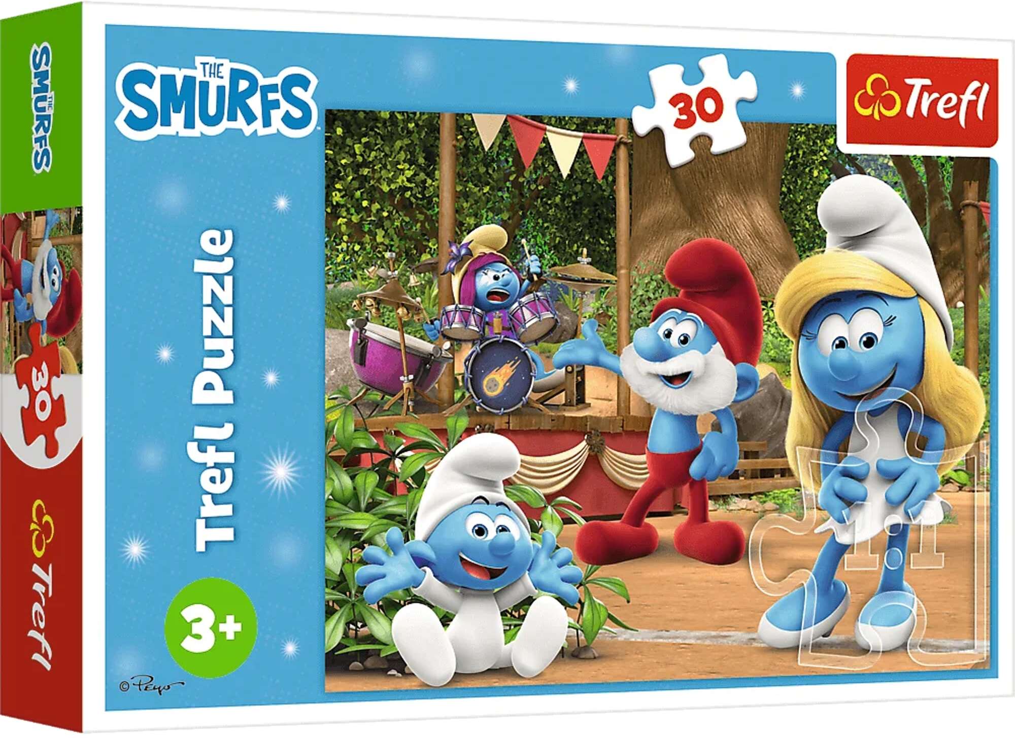 Puzzle pentru copii Trefl din 30 piese - Smurfette and the Smurfs
