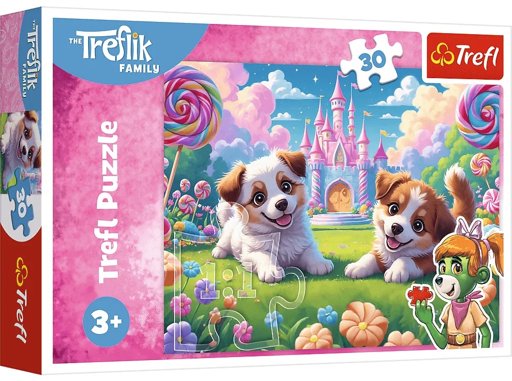 Puzzle pentru copii Trefl din 30 piese- O lume plină de zâmbete