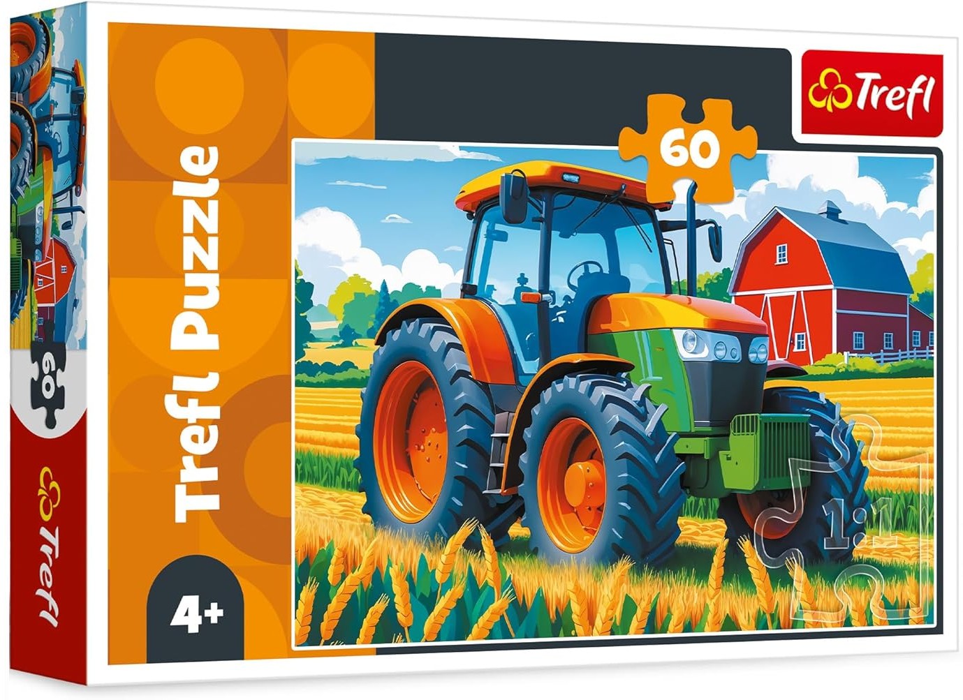 Puzzle pentru copii Trefl din 60 de piese - Vehicul agricol