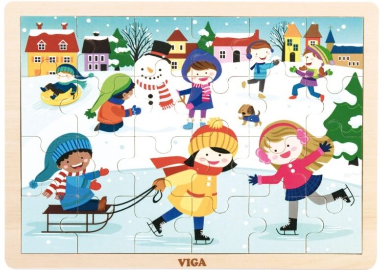 Puzzle pentru copii Viga - Iarna, 24 piese