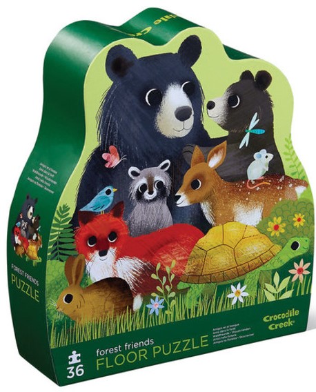 Puzzle pentru copii podea Crocodil Creek din 36 de piese - Animale din pădure