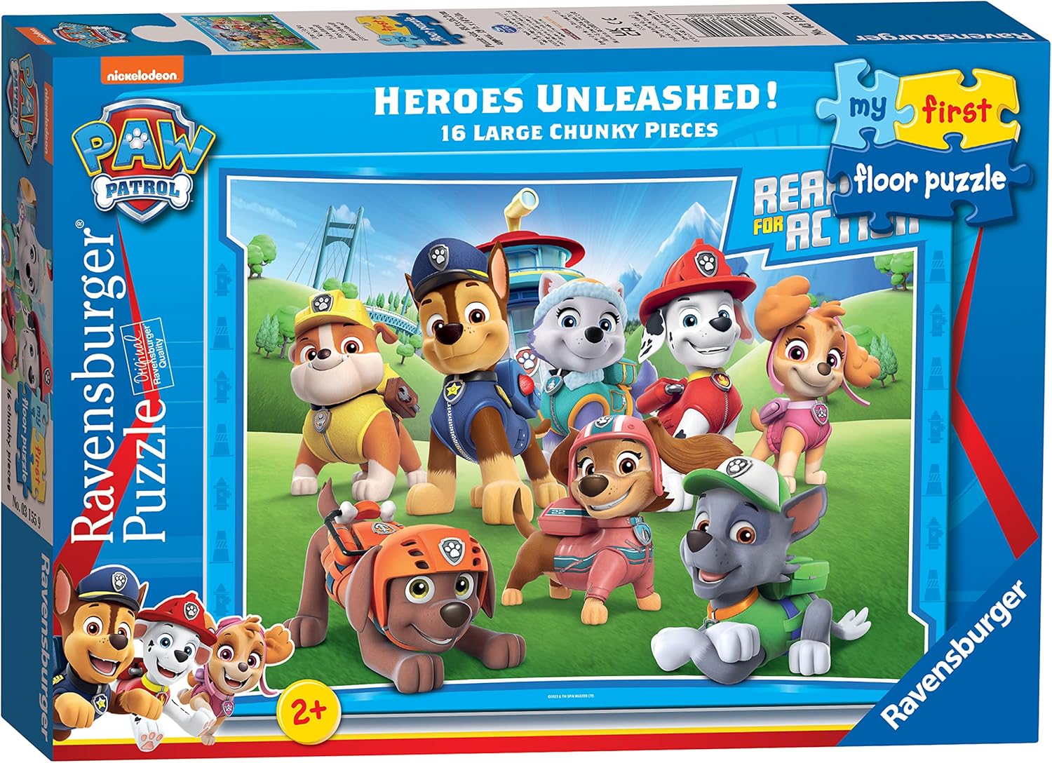Puzzle pentru podea pentru copii Ravensburger din 16 piese - Patrula căţeluşilor