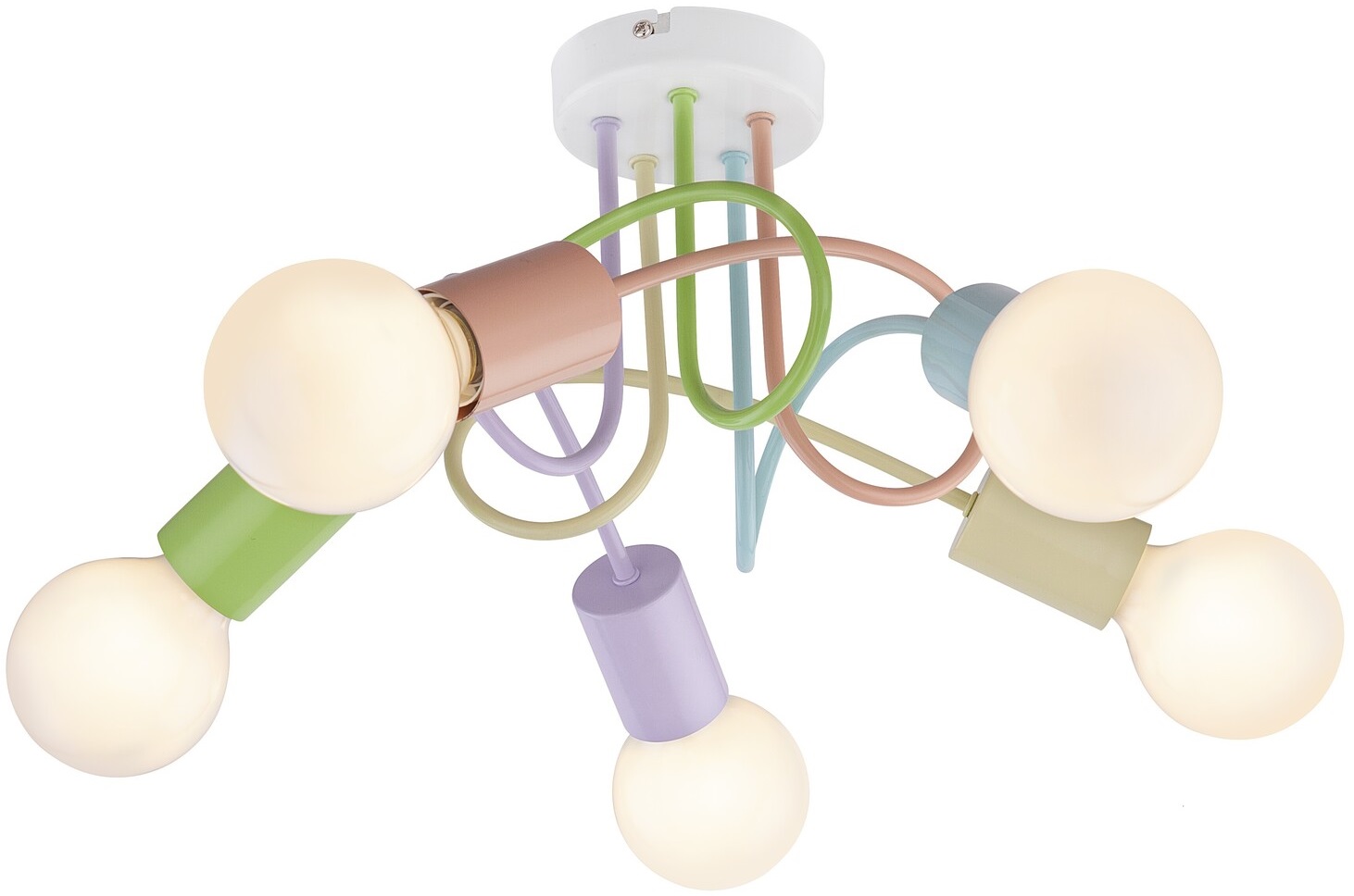 Candelabru pentru copii Rabalux - Linett 6340, E27, 5 x 40W, 35 x 20 cm, multicolor