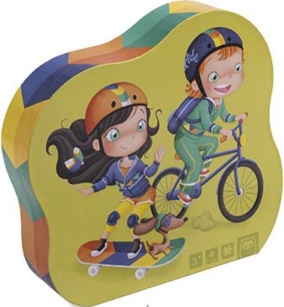 Puzzle progresiv pentru copii 4 in 1 Eurekakids -Ciclisti