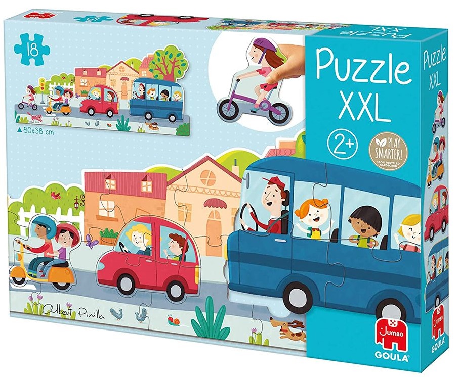 Puzzle progresiv pentru copii Goula - Oraș, piese XXL