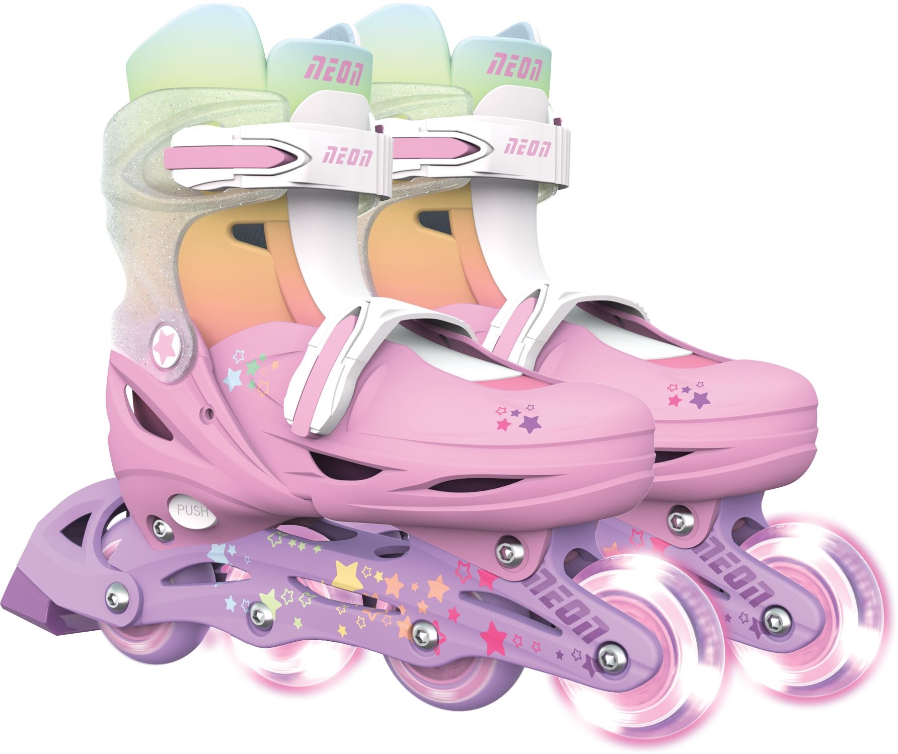 Role pentru copii 2 în 1 Yvolution - Neon Combo Skates, mărimea 30-33, multicolor
