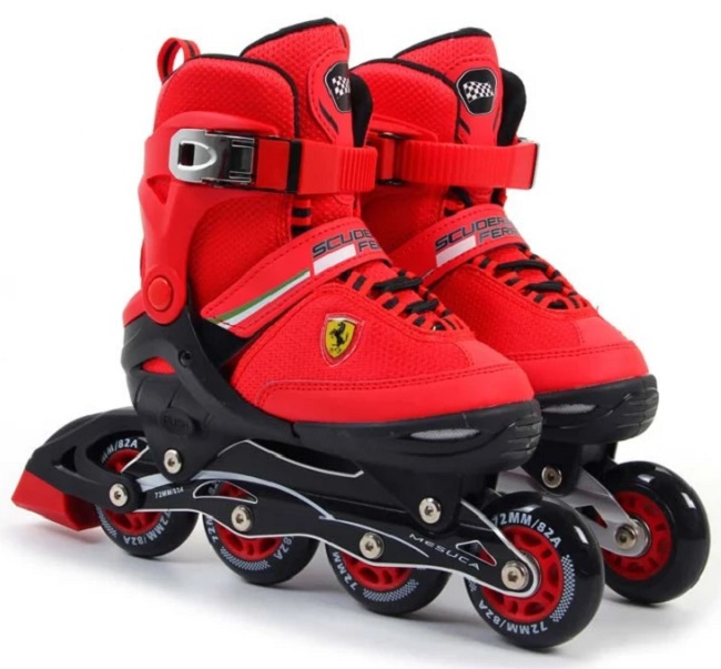 Patine cu rotile pentru copii Mesuca - Ferrari, FK16, 31-34, rosu
