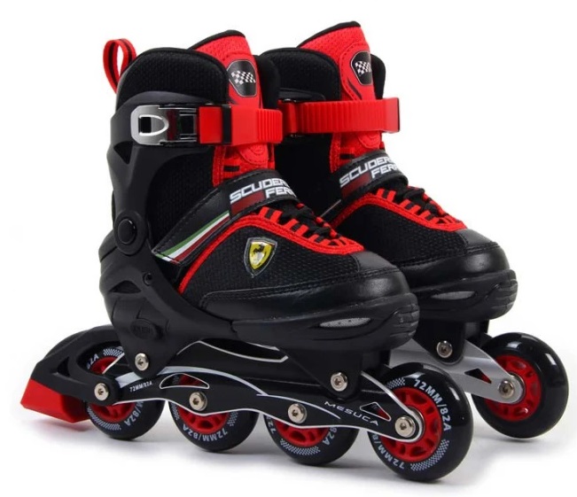 Patine cu rotile pentru copii Mesuca - Ferrari, FK16, 35-38, negru