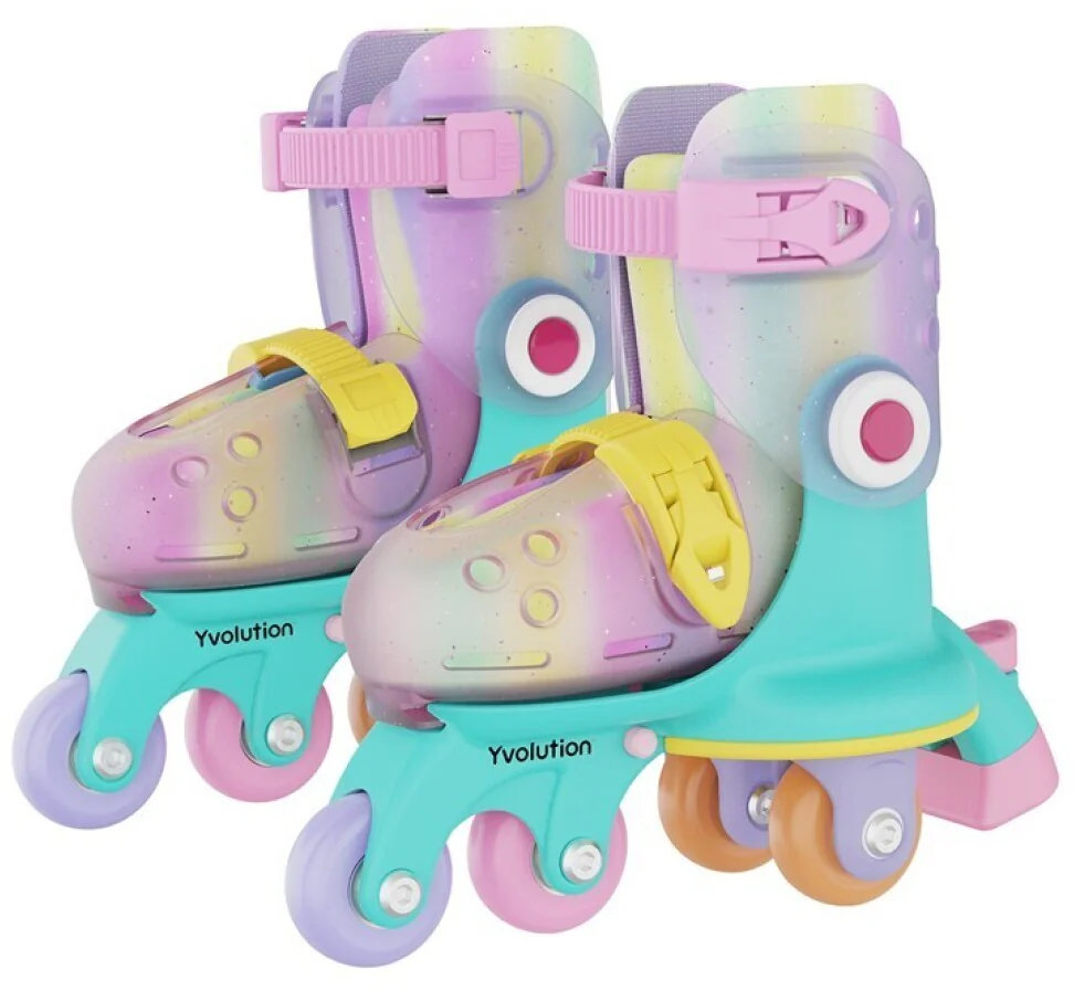 Role pentru copii Yvolution - Twista Skates, mărimea 23-28, Rainbow