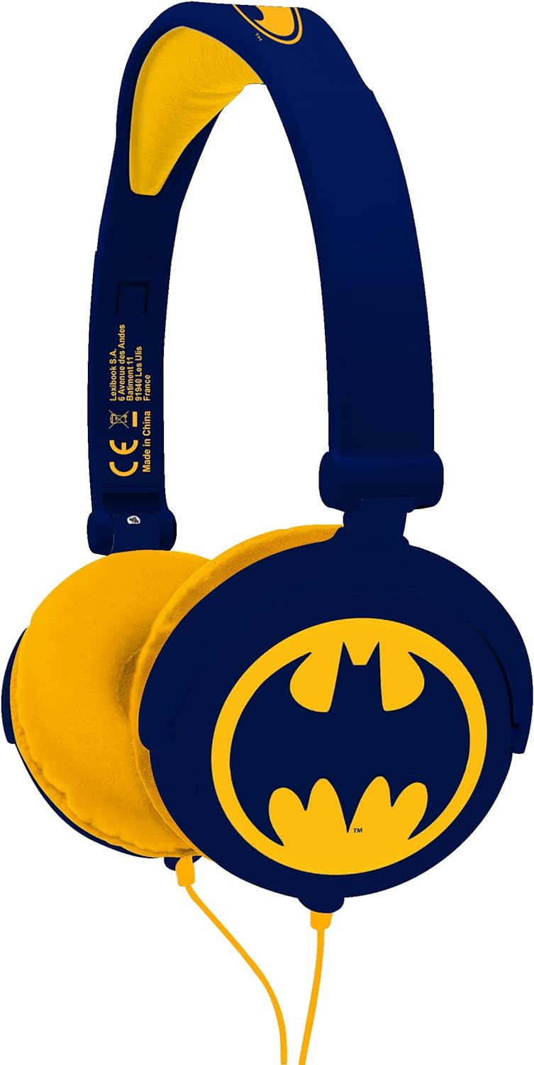 Căști pentru copii Lexibook - Batman HP015BAT, albastru /galben