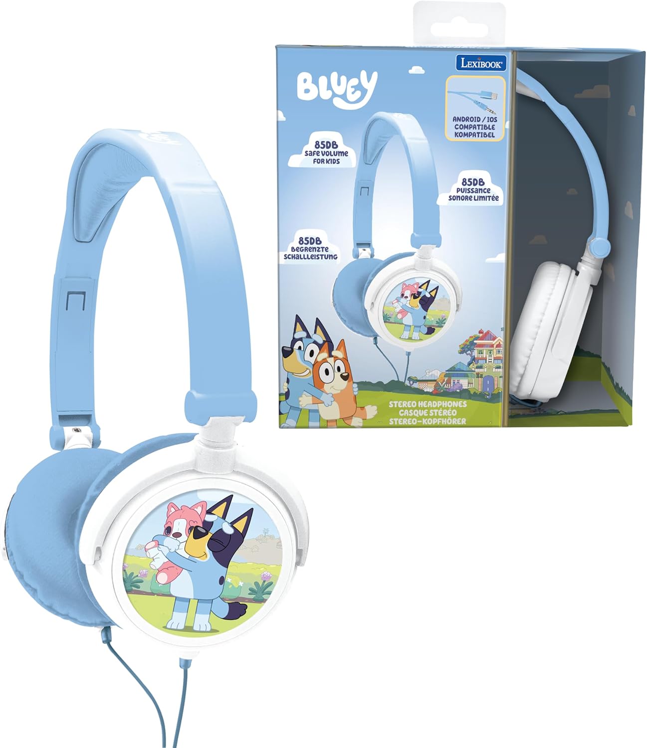 Căști pentru copii Lexibook - HP010BY, Bluey