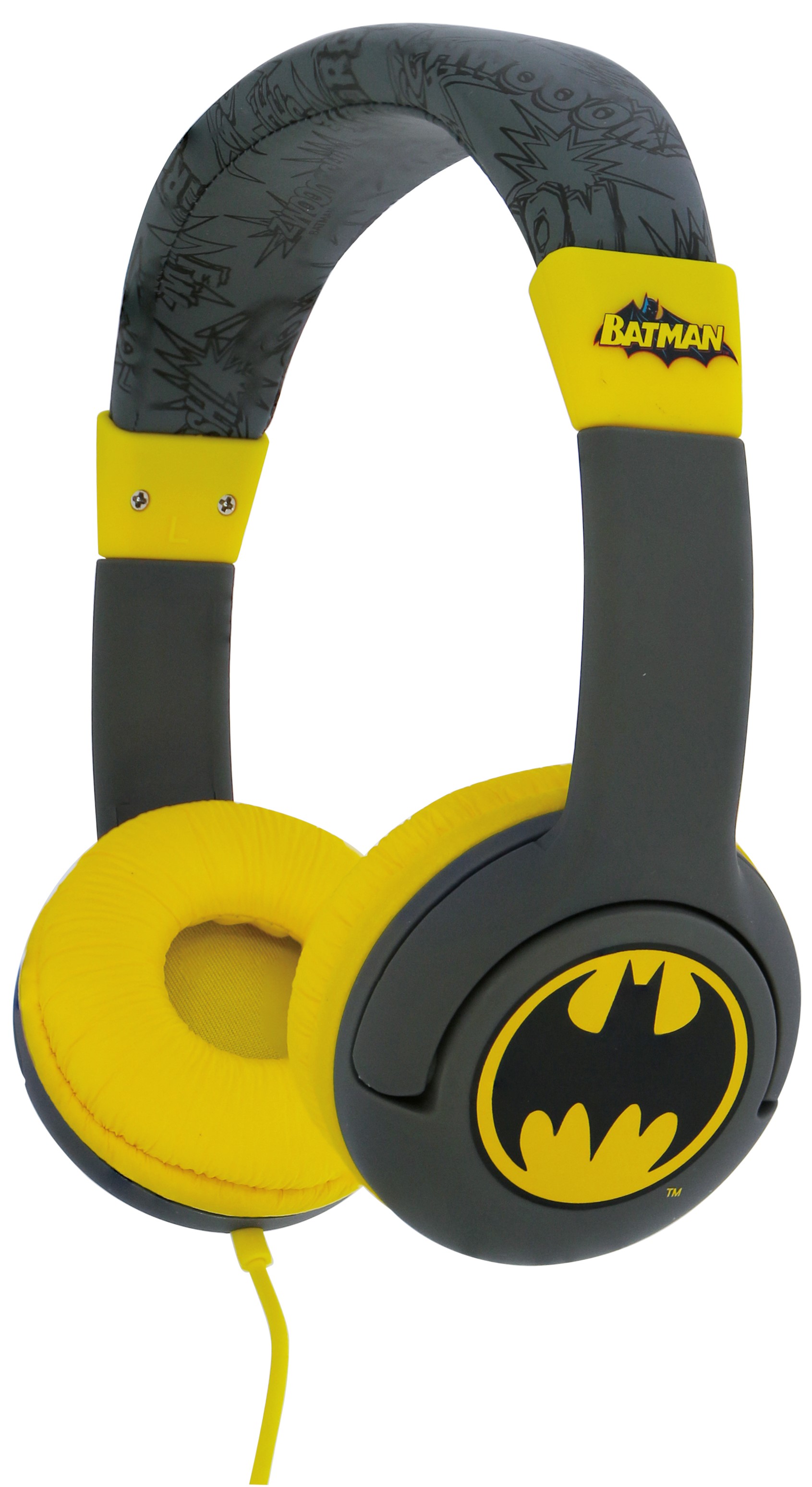 Căști pentru copii OTL Technologies - Batman, gri/galbene