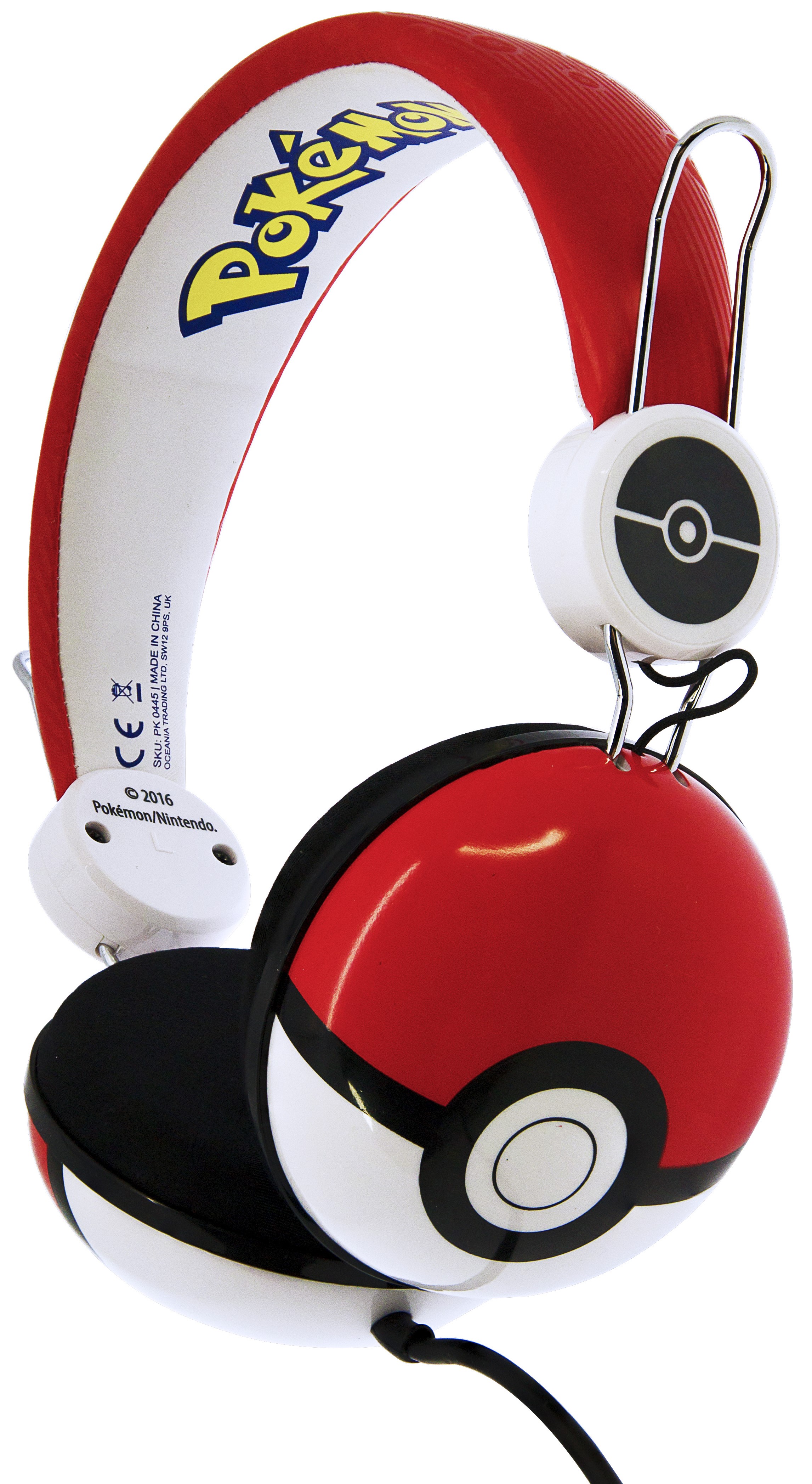 Căști pentru copii OTL Technologies - Pokeball Tween, rosii