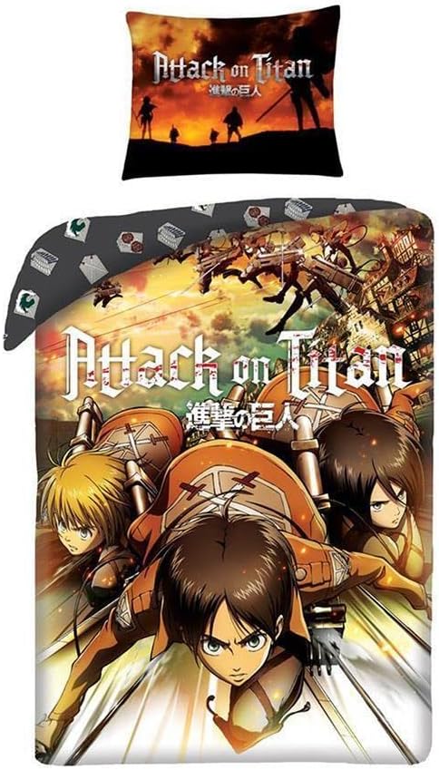 Lenjerie de pat pentru copii Halantex - Attack on Titan