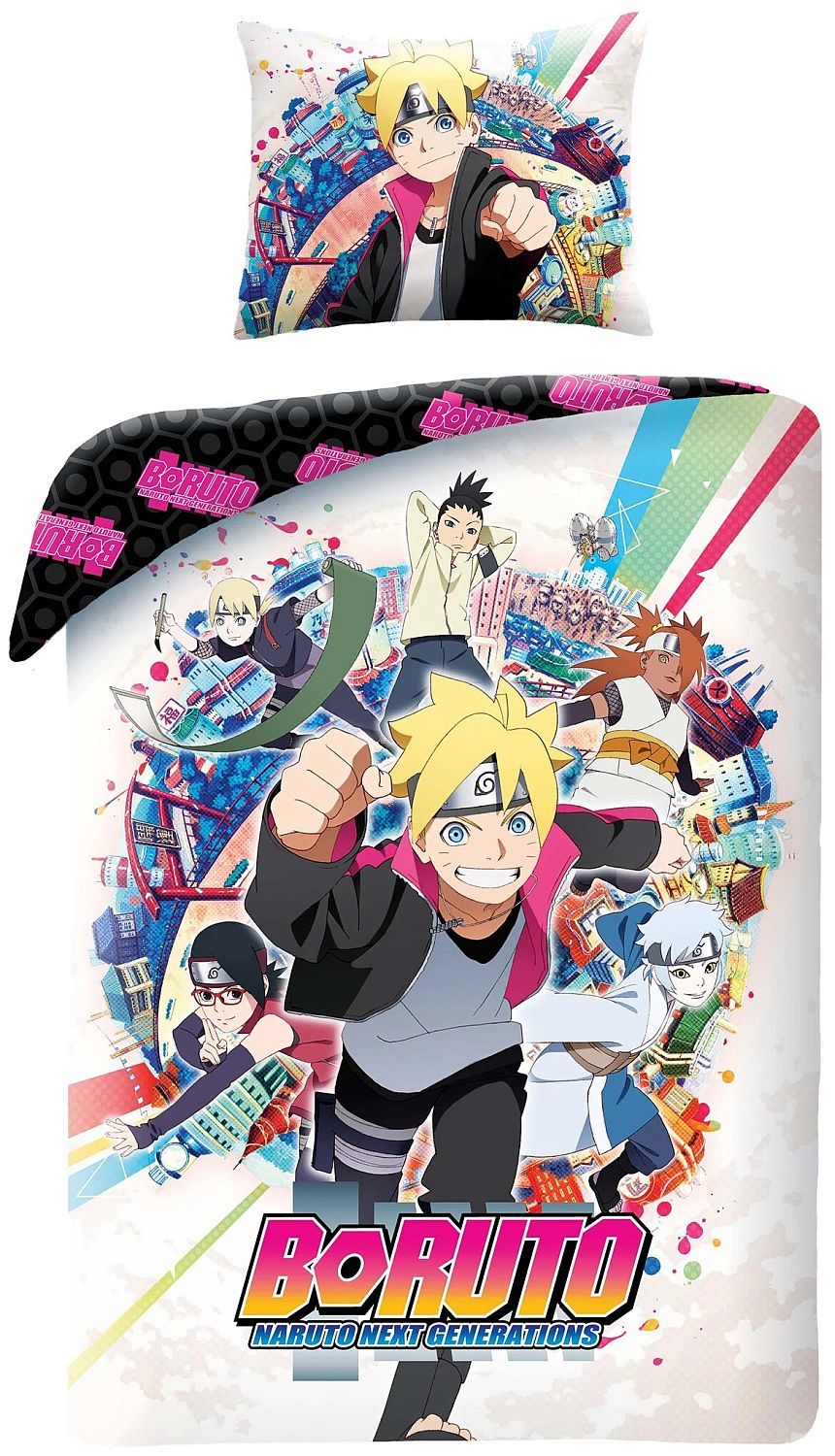 Set lenjerie de pat copii  Halantex - Boruto Next Generation
