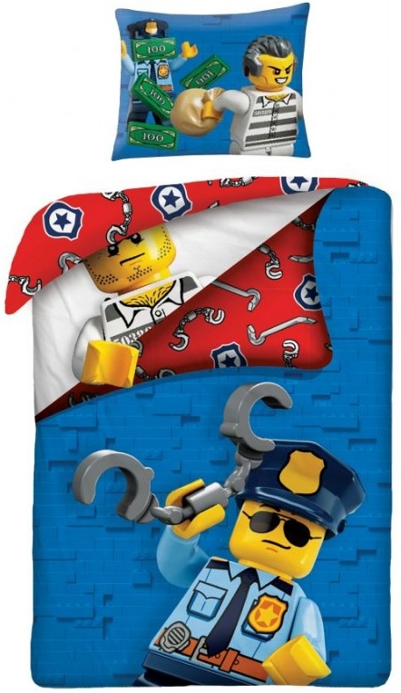 Lenjerie de pat pentru copii Halantex - Lego, City Police