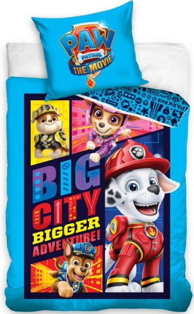 Set lenjerie de pat pentru copii Sonne Paw Patrol Big City