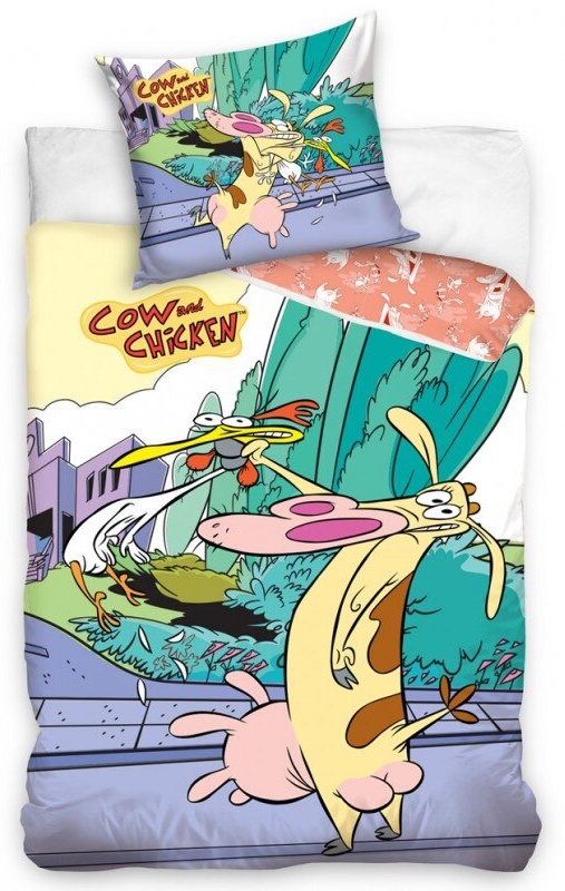 Set lenjerie de pat pentru copii Sonne - Cow and Chicken, 2 piese