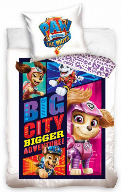 Set lenjerie de pat pentru copii Sonne - Paw Patrol Sky City, 2 piese