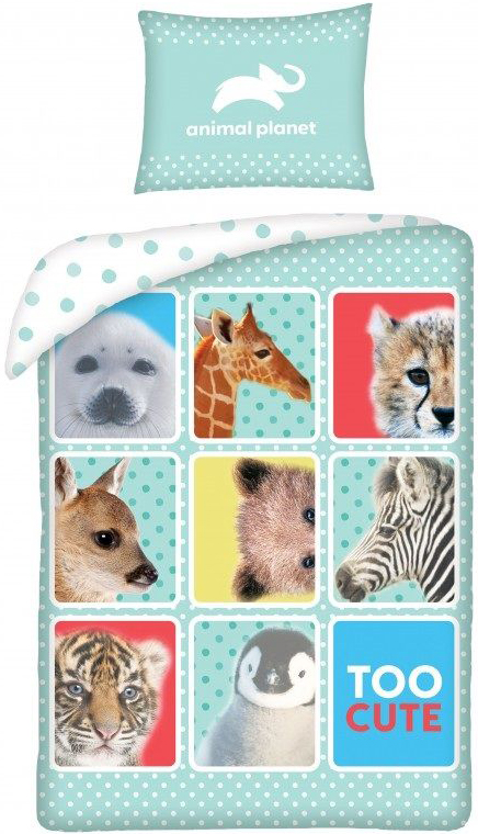 Set lenjerie de pat pentru copii Halantex - Animal Planet
