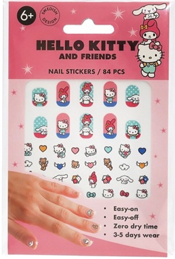 Autocolante pentru unghii pentru copii Micki - Hello Kitty and friends, 80 buc