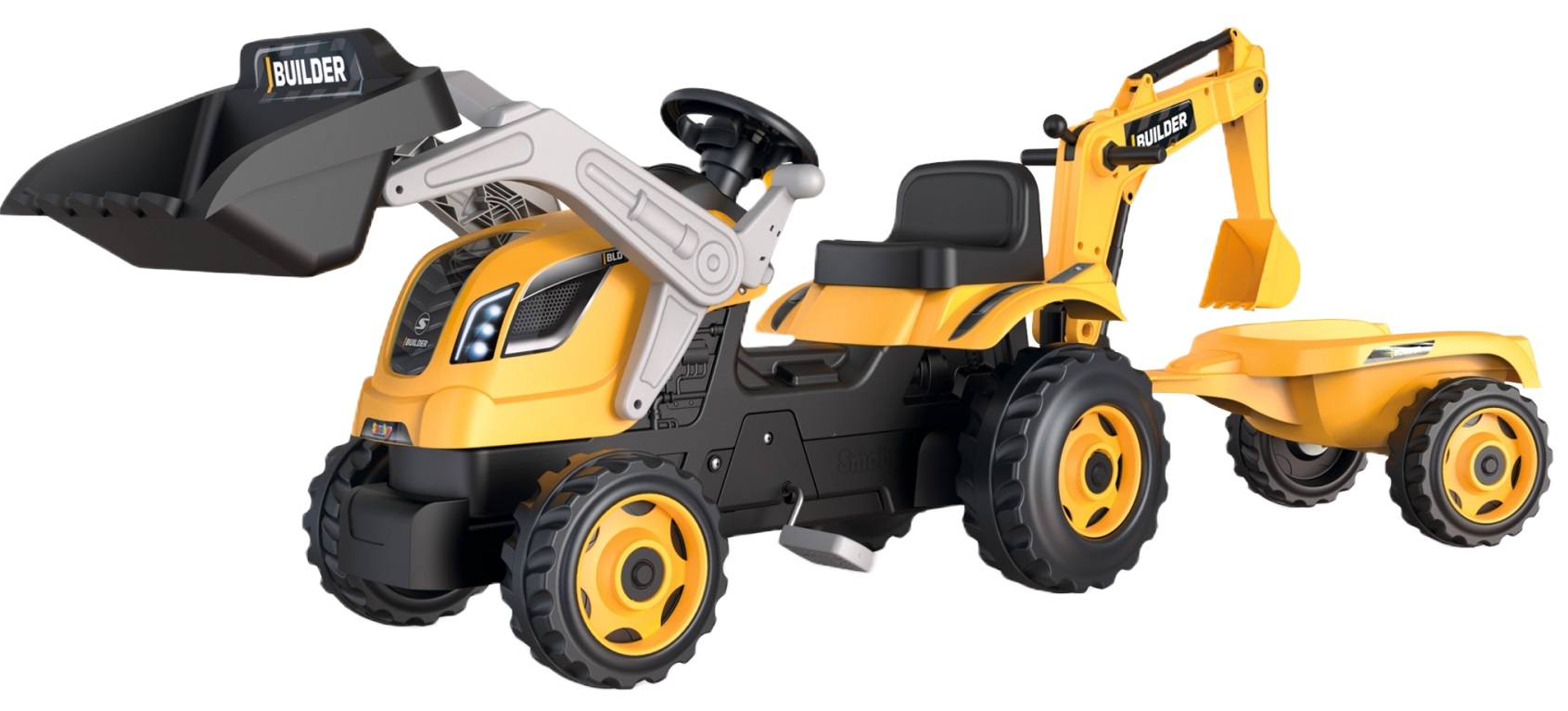 Tractor pentru copii cu pedale Smoby - Builder Max