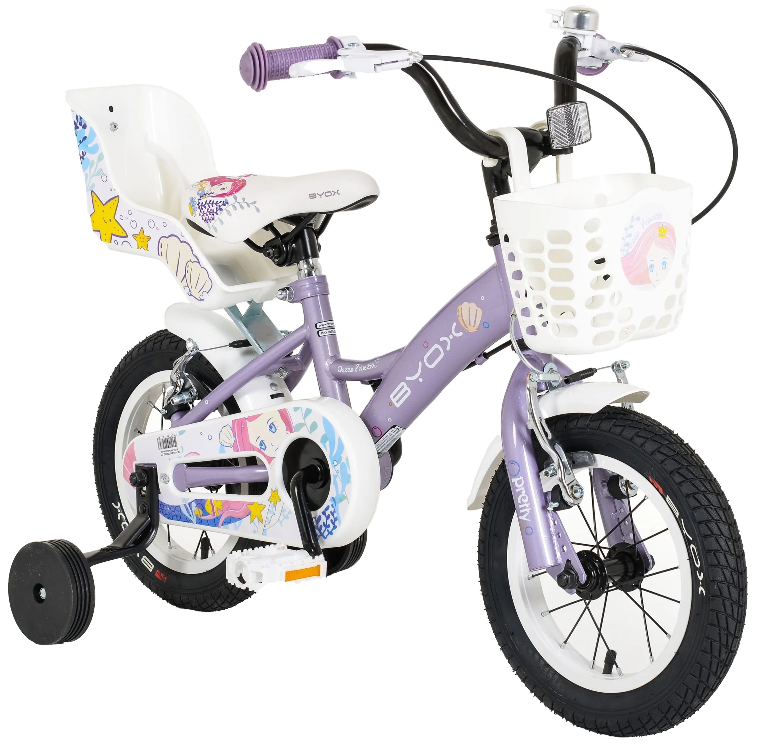 Bicicletă pentru copii Byox - Princess violet 12'', violet