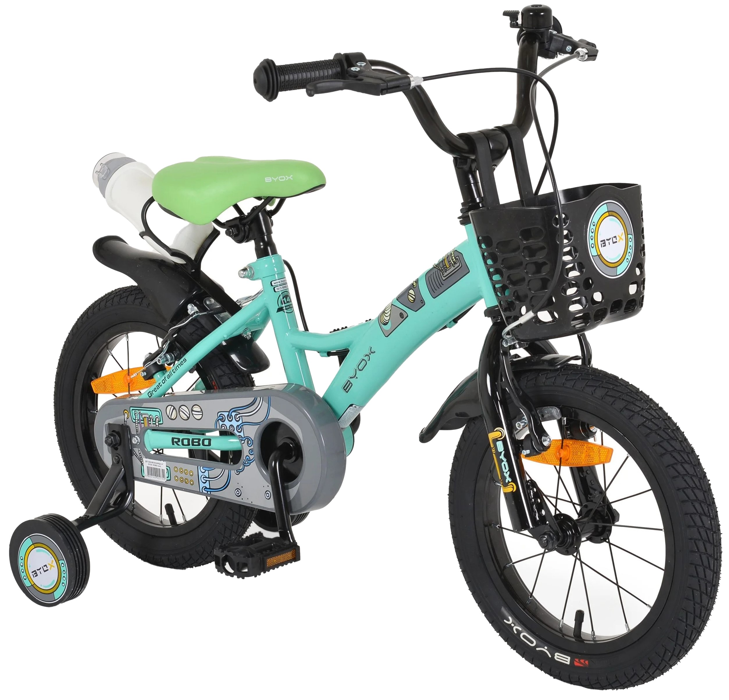 Bicicletă pentru copii Byox - Robo 14'', verde