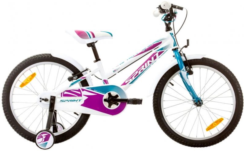 Bicicletă pentru copii SPRINT - Calypso, 20", 242 mm, alb