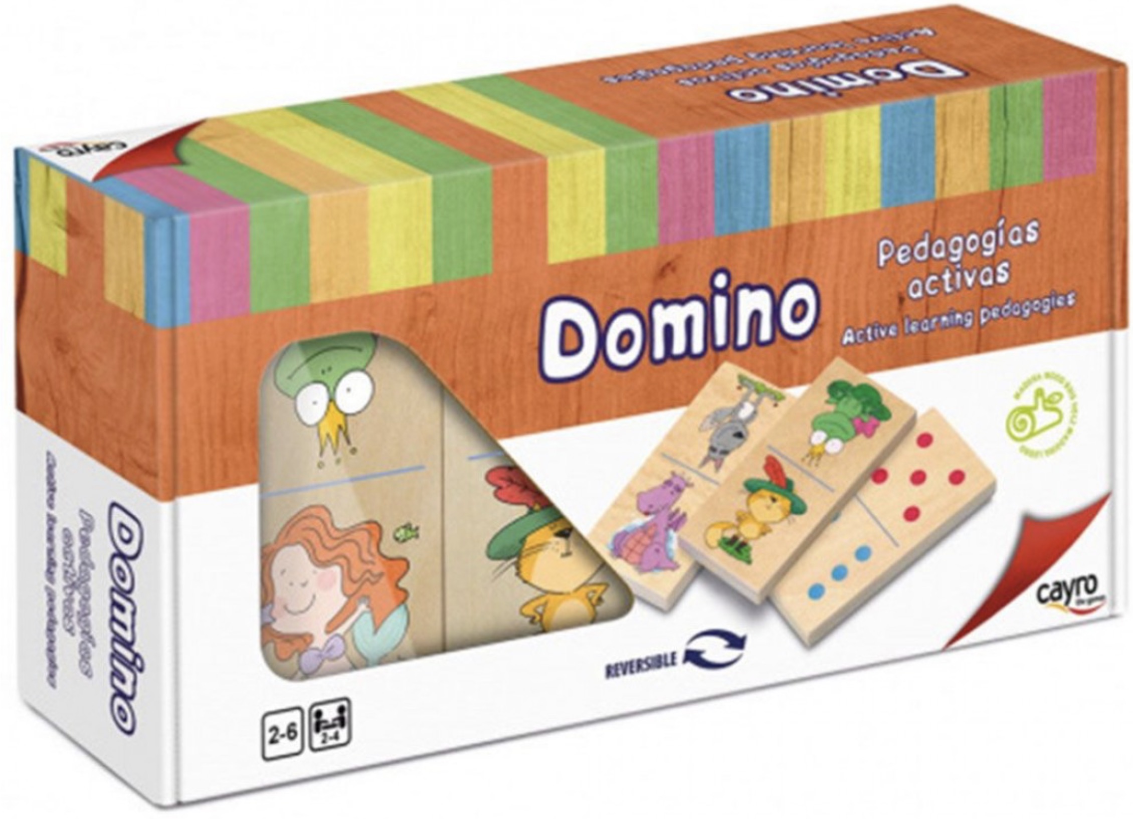 Domino pentru copii Cayro - Cu două fețe, 28 piese