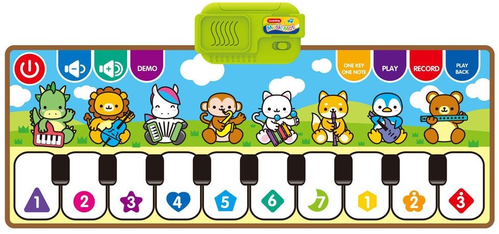 Covor pentru copii Raya Toys - Pian, animale