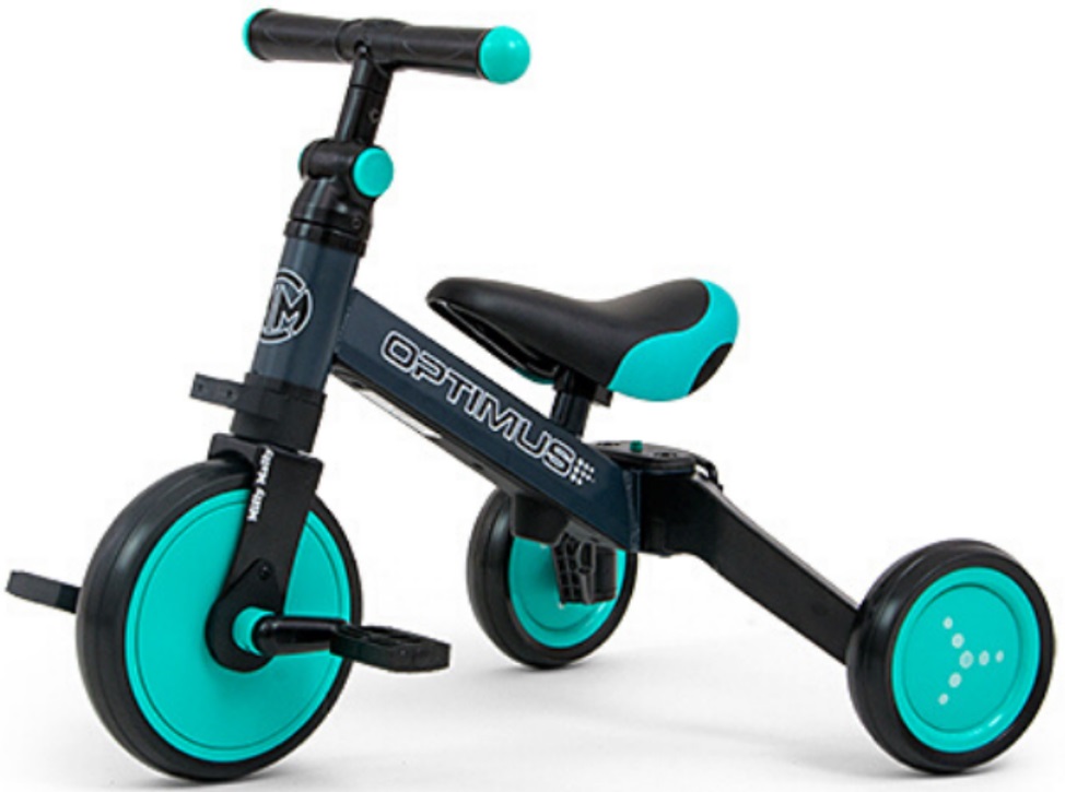 Bicicleta pentru copii Milly Mally - Optimus, 3in1, Verde