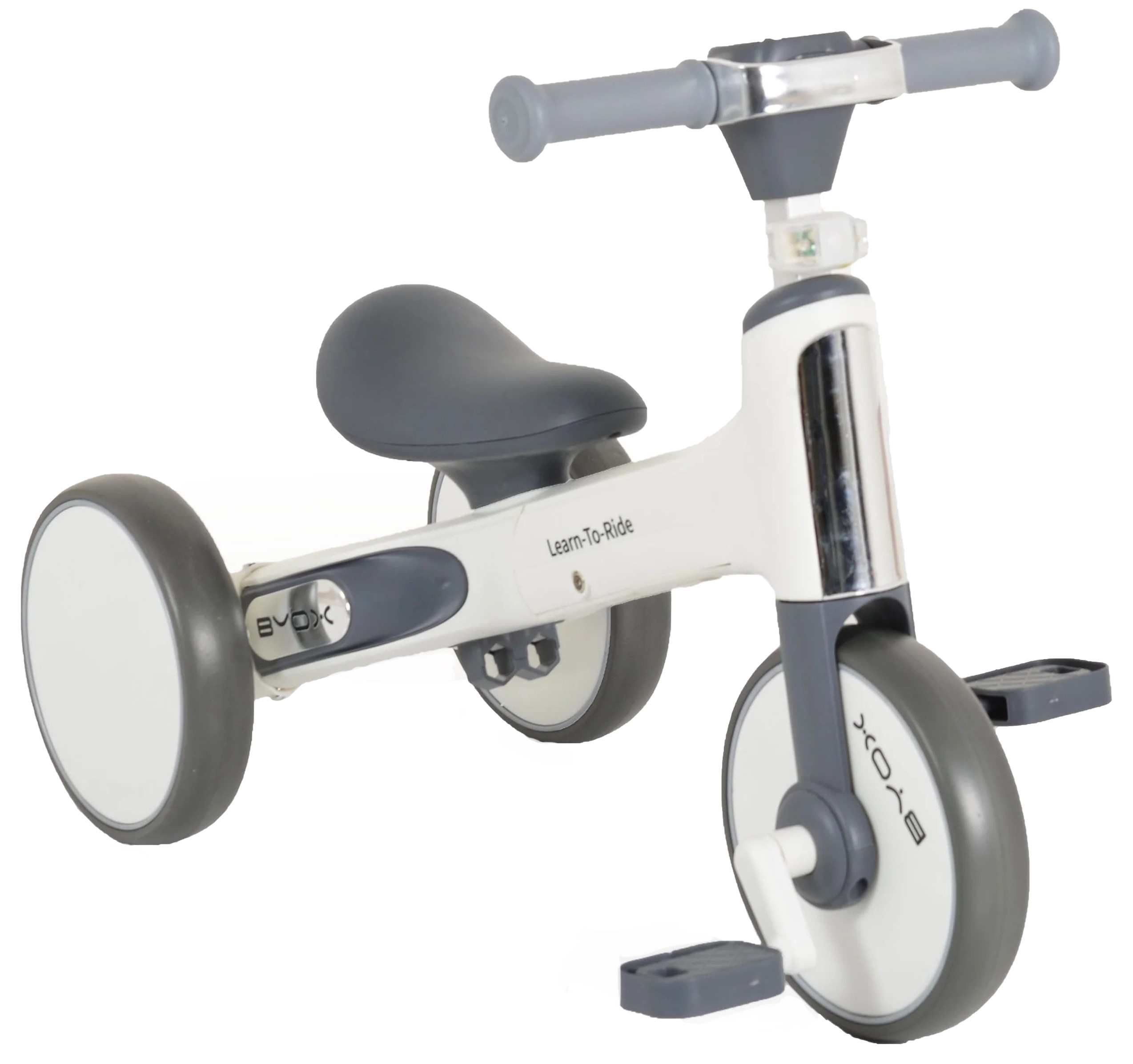Bicicletă de echilibru pentru copii 2 în 1 Byox - Learn to Ride, alb