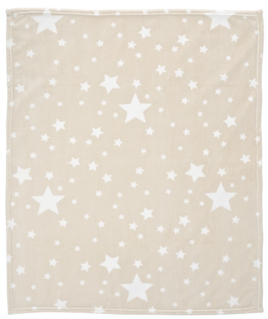 Pătură pentru copii Lorelli - Coral, 85 х 100 cm, bej cu stele