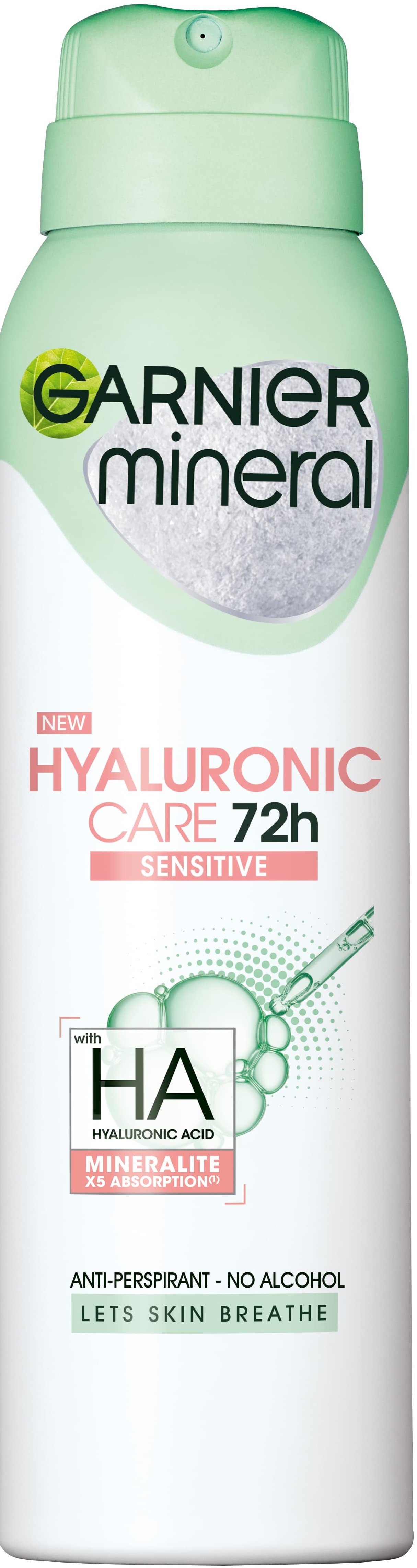 Garnier Mineral Spray deodorant Hyaluronic Care 72H, 150 ml