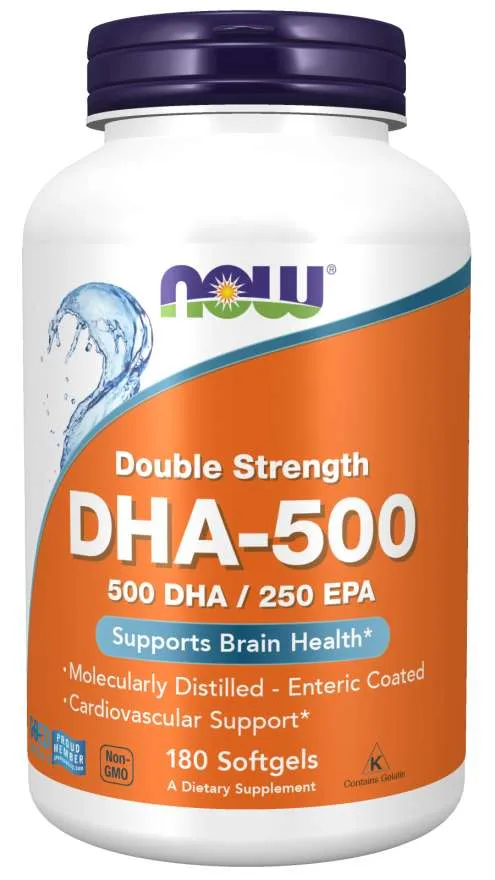 DHA-500 Double Strength, 180 capsule, Now