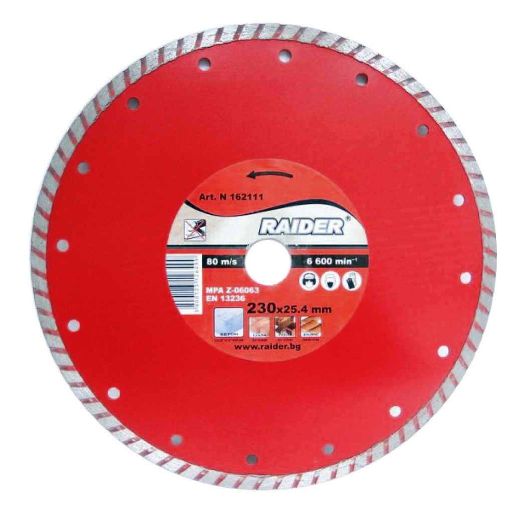 Disc de diamant Raider - Turbo, RD-DD08, 230 x 22.2 mm