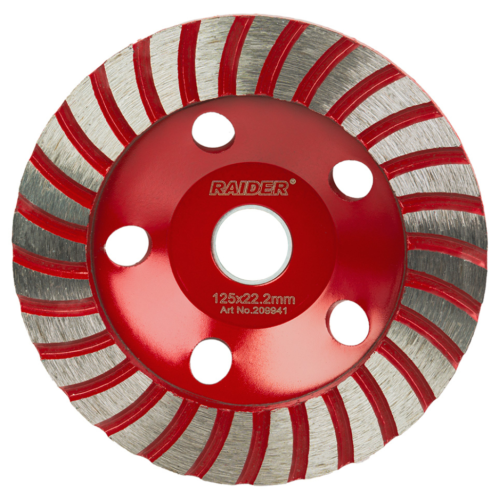 Disc de șlefuit cu diamant  Raider - Turbo, 125 x 22.2 mm