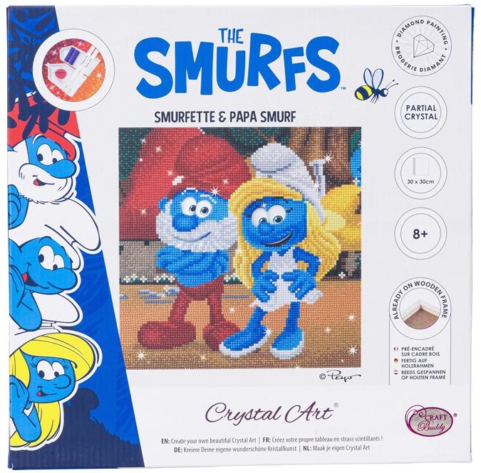 Set de broderie cu diamante Craft Вuddy - Strumfii