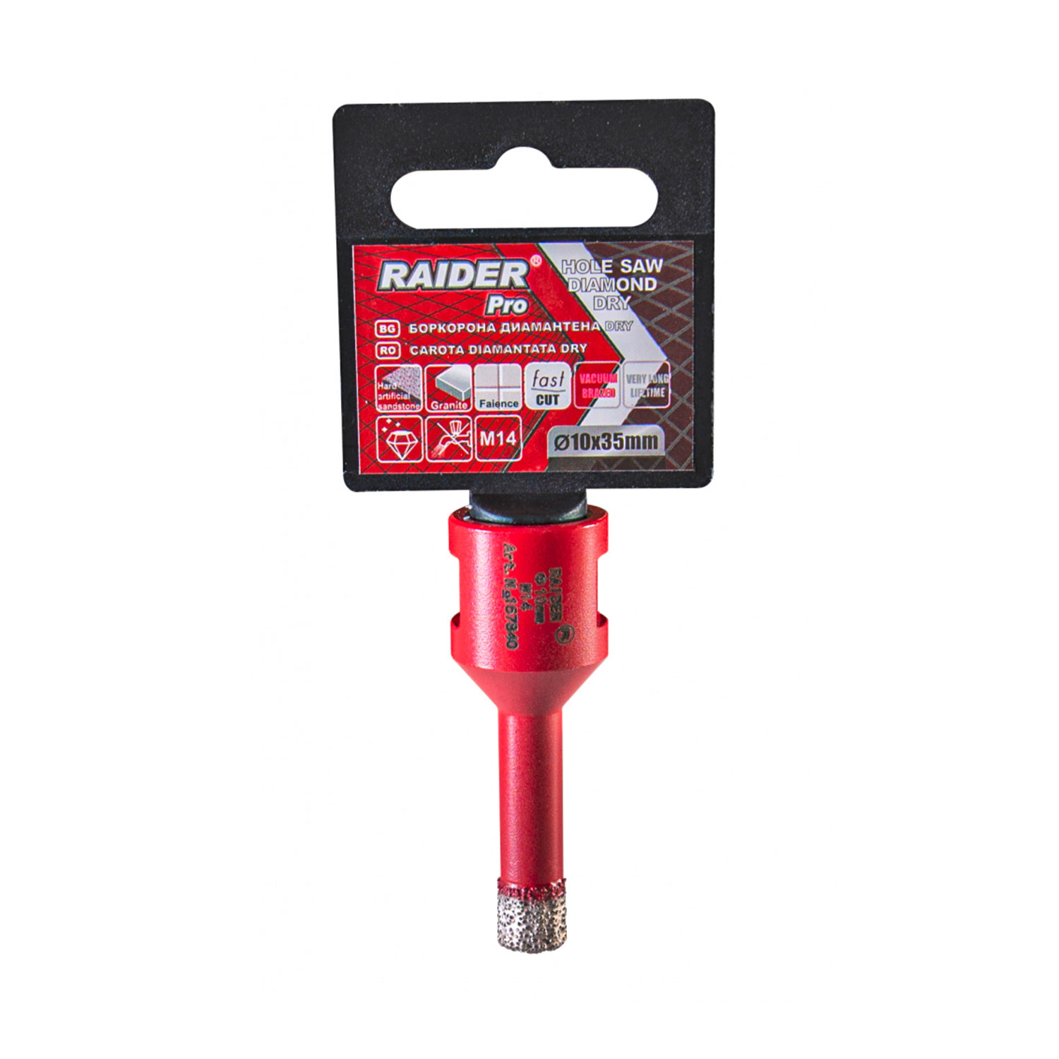 Carotă diamantată Raider - Diamond Dry, 10 mm, M14