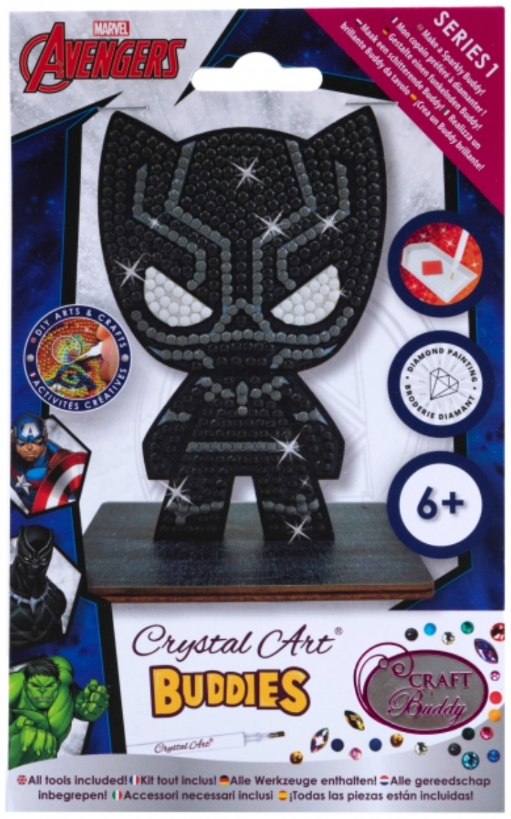 Figurină cu diamant  Craft Buddy - Pantera Neagră