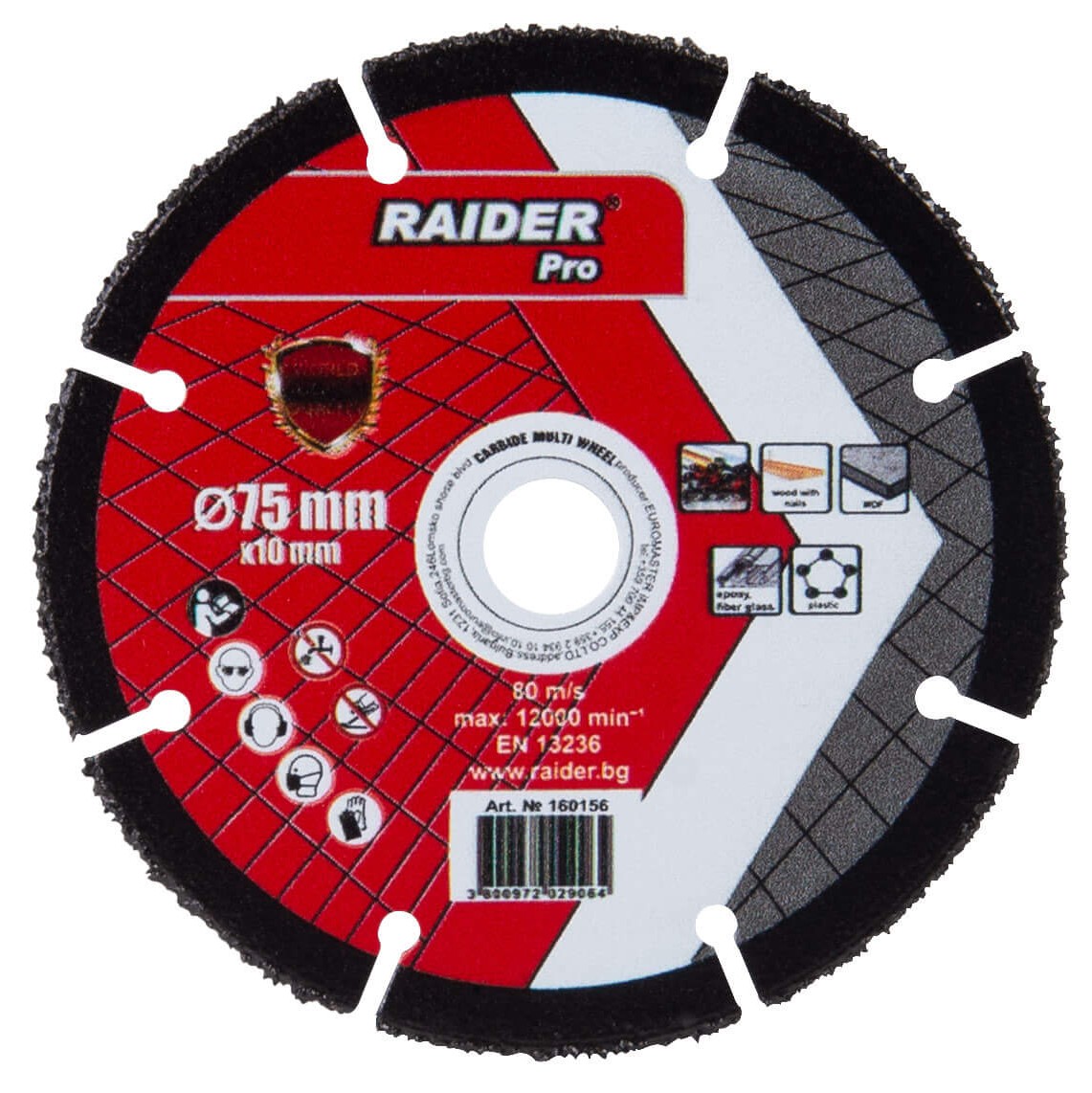 Disc de polizor unghiular Raider - Carbide Multi Wheel, 75 x 10 mm