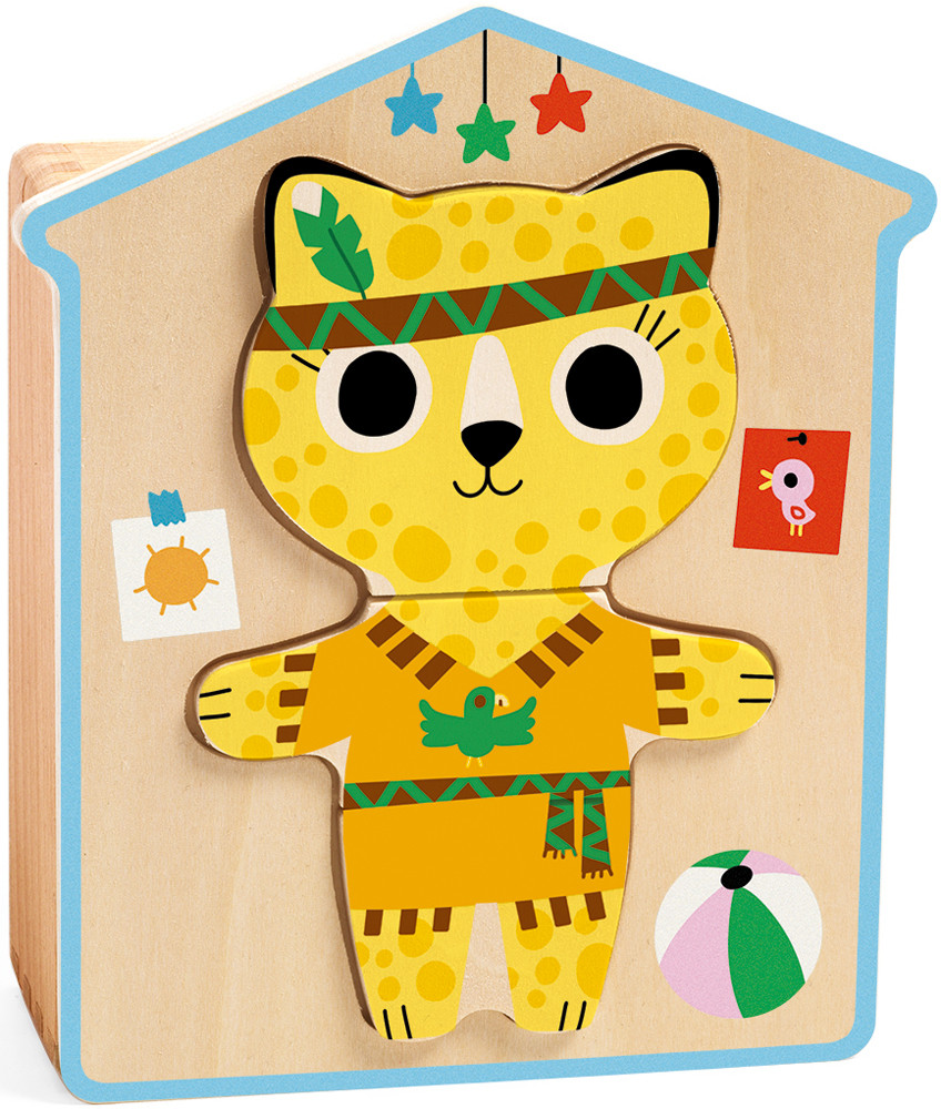 Puzzle din lemn Djeco - Animale